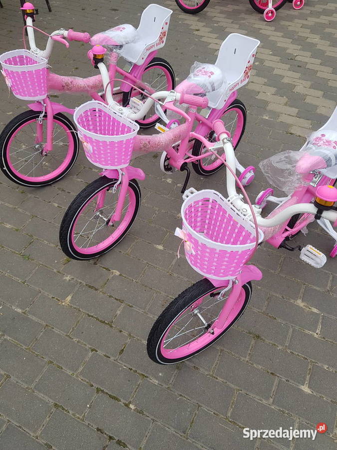 Rower rowerek dziecięcy 16 różowy fotelik lali wielkopolskie Głogowa