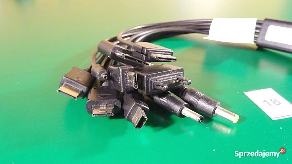 SERWISOWY ZESTAW kabelków z wtyczkami do 10ciu Chorzów sprzedam