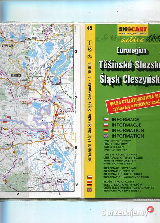 Śląsk Cieszyński Mapa Cyklotrasy Szczecin
