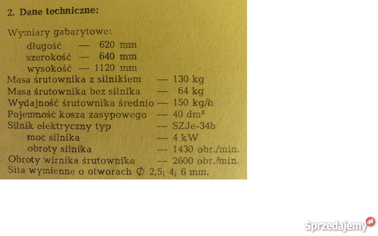 Śrutownik bijakowy H157 Orzesze