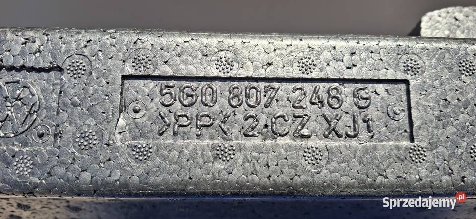 VW GOLF VII 7 LIFT ABSORBER ZDERZAKA PRZEDNIEGO Bieleń