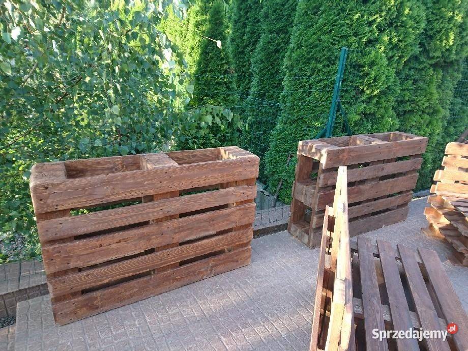 Boxy na kwiaty meble z palet drewno Szczyrzyc
