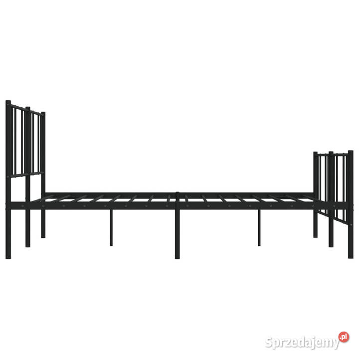 Łóżko Metalowe Czarne Rama Łóżka Ze Stelażem