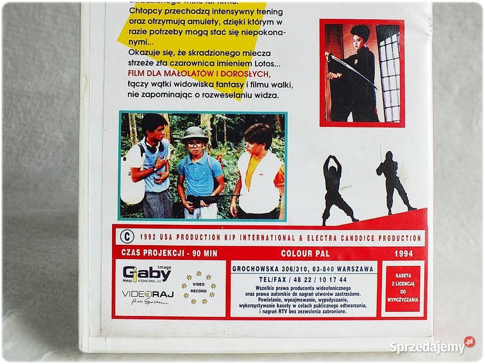 Kaseta VHS Powrót Małolatów Ninja Ninja Kids lektor Filmy Żary
