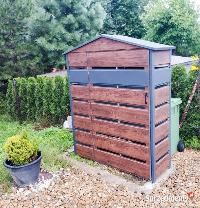Wiata śmietnikowa dwuspad 15x05m Schowek