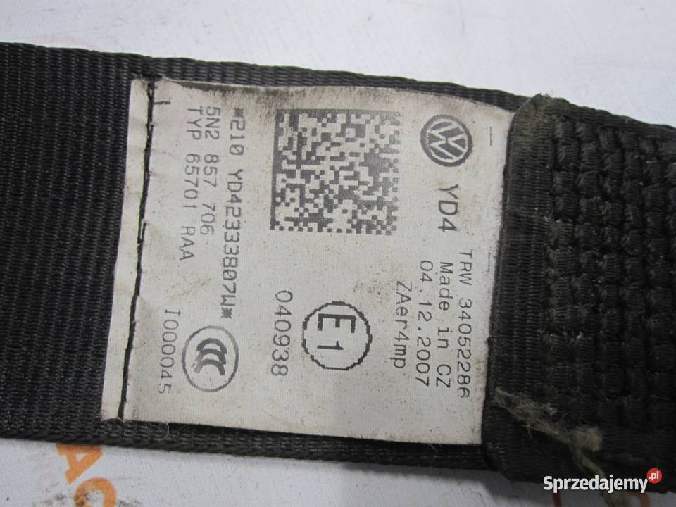 VOLKSWAGEN TIGUAN 5N 08r pas bezpieczeństwa świętokrzyskie Kielce sprzedam