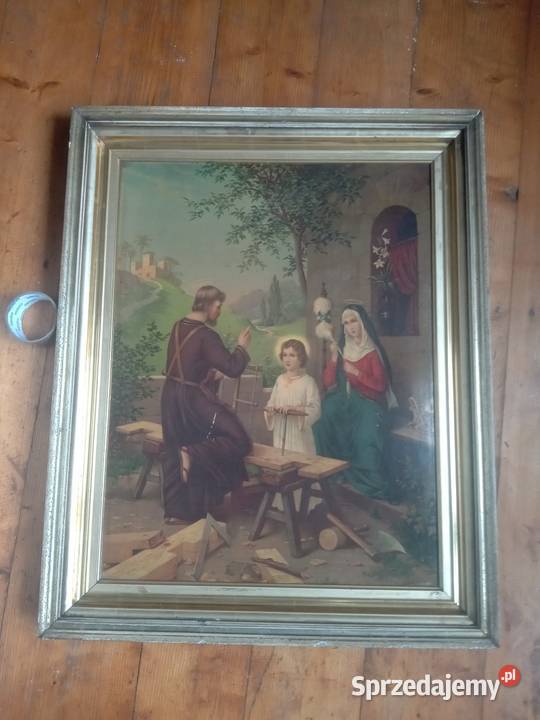 Święty obraz oleodruk Antyki małopolskie Gdów