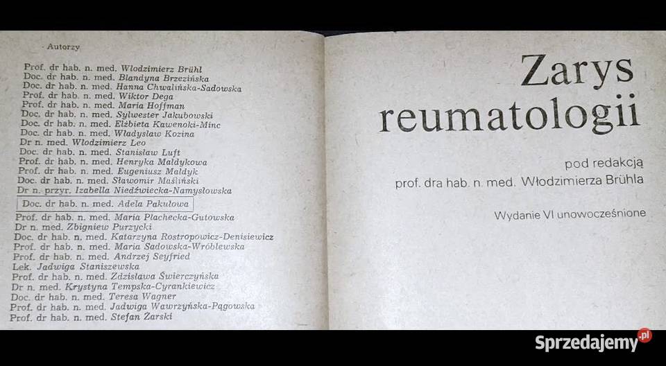 Zarys reumatologii Red Włodzimierz Bruhl Chełm