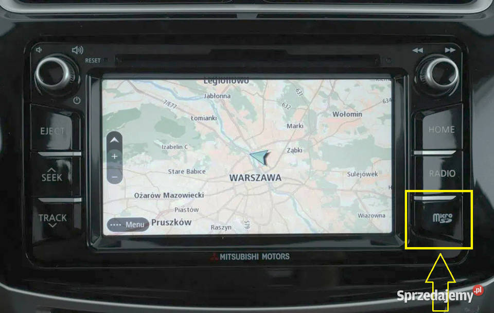 Mapa do Mitsubishi MGN TomTom microSD Europa Olsztyn