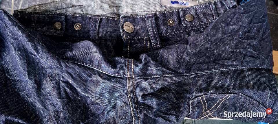 spodnie jeans pomarszczone ciemny granat 30x30 Warszawa