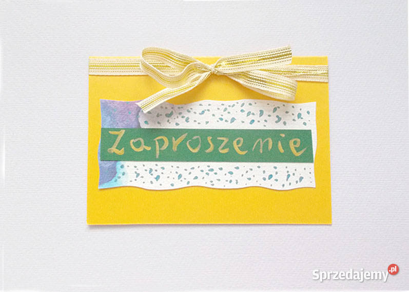 ogólne zaproszenia C6 żółte zaproszenie na rózne pomorskie Gdańsk