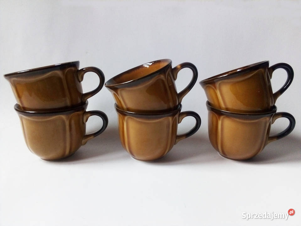 6 filiżanek nostalgia porcelit Pruszków vintage Częstochowa