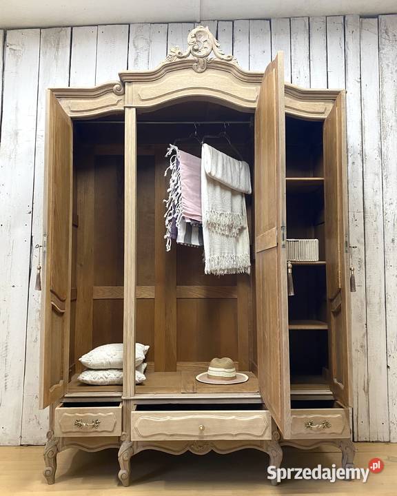 Szafa dębowa kremowa 3drzwiowa odnowiona z 1928r Poznań
