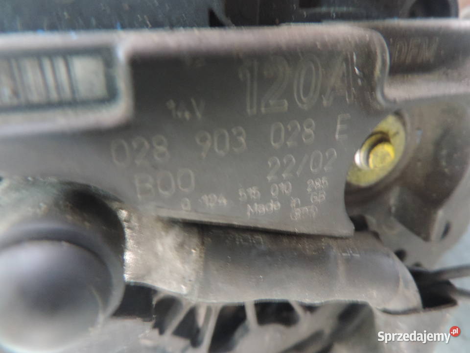 ALTERNATOR 028903028E VW GOLF 4 AUDI A3 8L 16 8V osobowe małopolskie Nowy Sącz