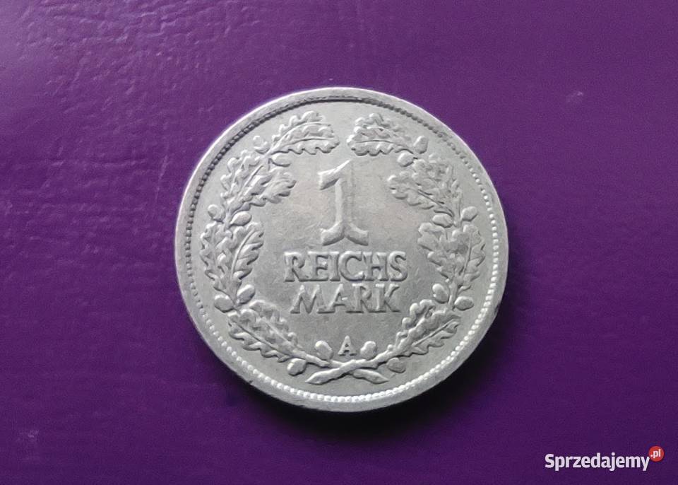 Moneta 1 REICHSMARKA 1925 A Srebro Pruszków