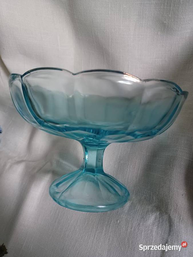 Stara paterka szklana na słodycze Łódź