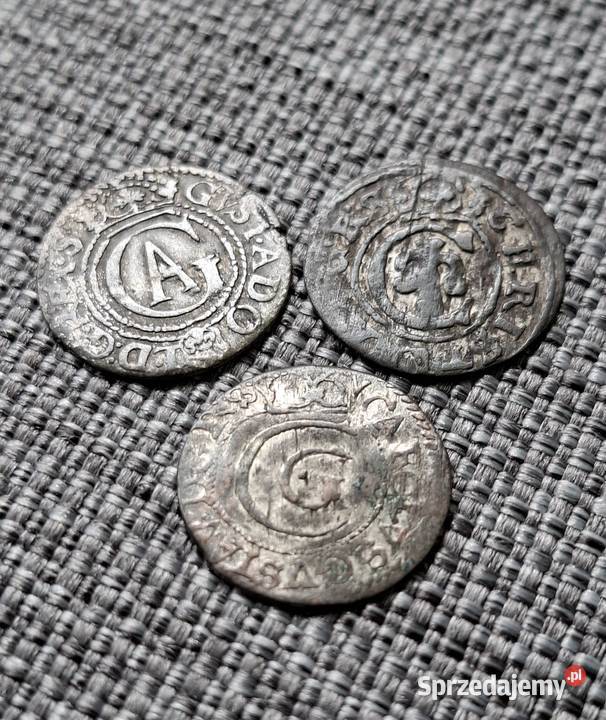 3 Szeląg inflancki Gustaw Adolf Krystyna Karol Gdańsk sprzedam