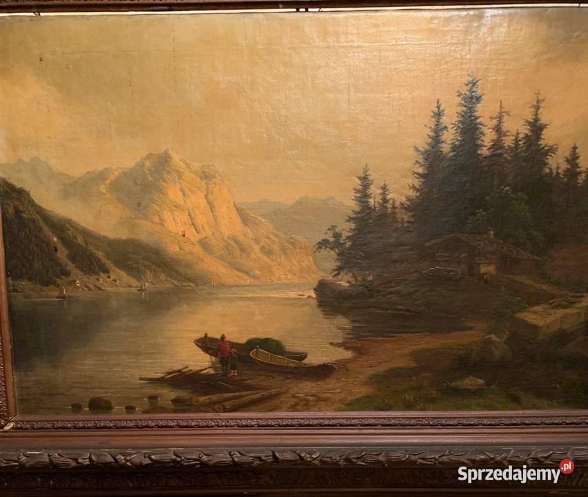 Sprzedam obraz olejny na płótnie w grubej ramie Warszawa