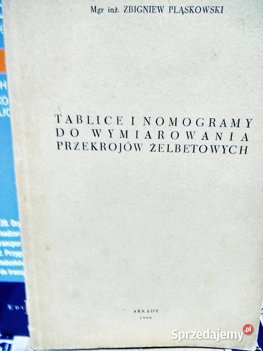 Tablice i nomogramy do wymiarowania aukcje Warszawa