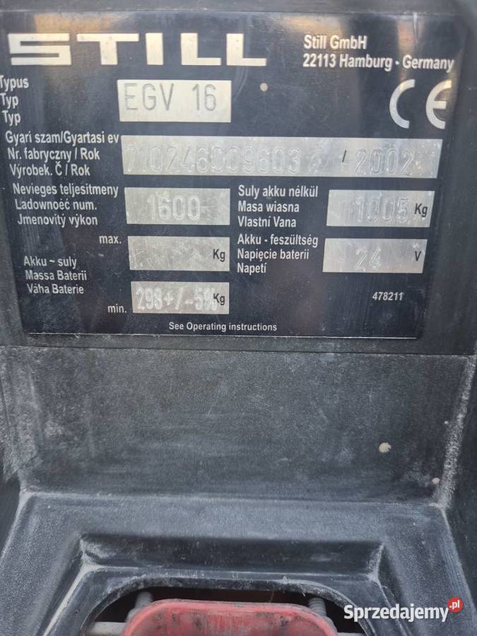 Elektryczny wózek widłowy Sthill Kołobrzeg sprzedam
