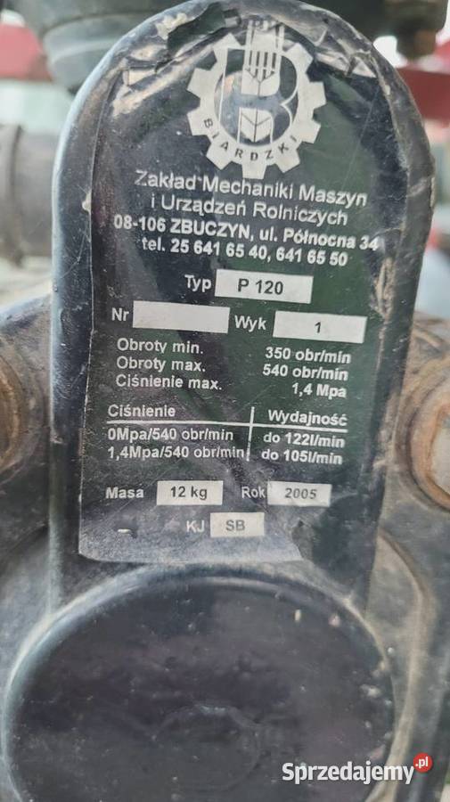 Opryskiwacz Biardzki P 3292 12 m polowy Zawieszane Potok Wielki