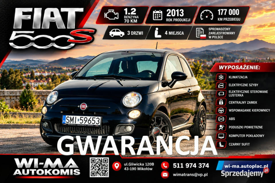 Fiat 500 12 Benz wersja S I 2007