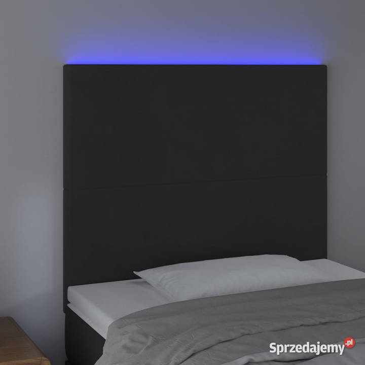 Zagłówek do łóżka z LED czarny 80x5x118128 mazowieckie