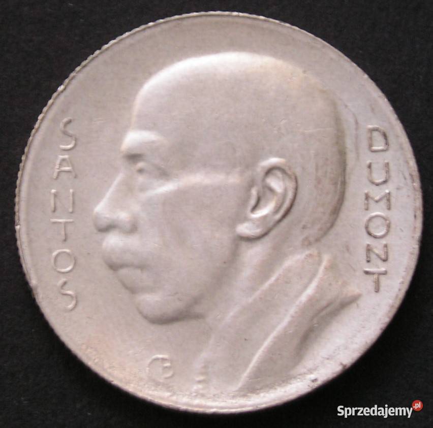 Brazylia 5000 reis 1936 SREBRO Santos Dumont Łódź