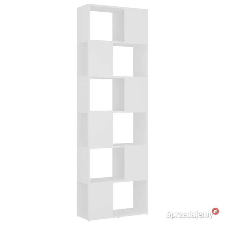 Regał na książkiprzegroda biały 60x24x186 Regały