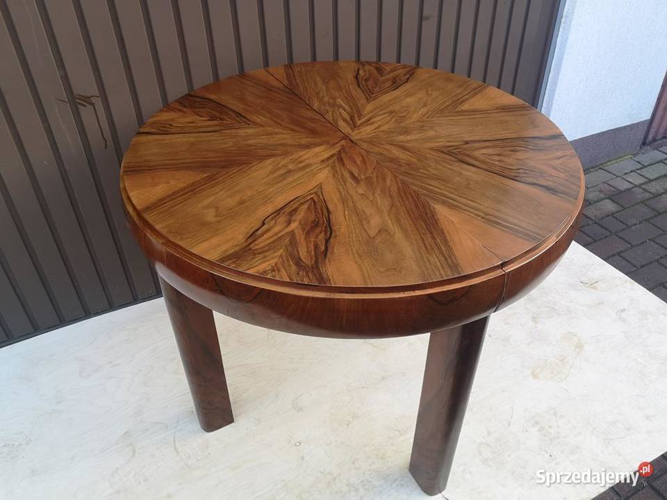 Stół ArtDeco Beczka Orzech Unikat Antyk Stary