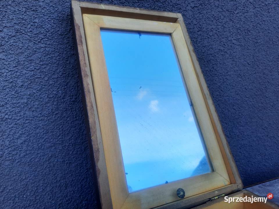 Stare puzderko szkatułka lusterko motyw góralski Tczew
