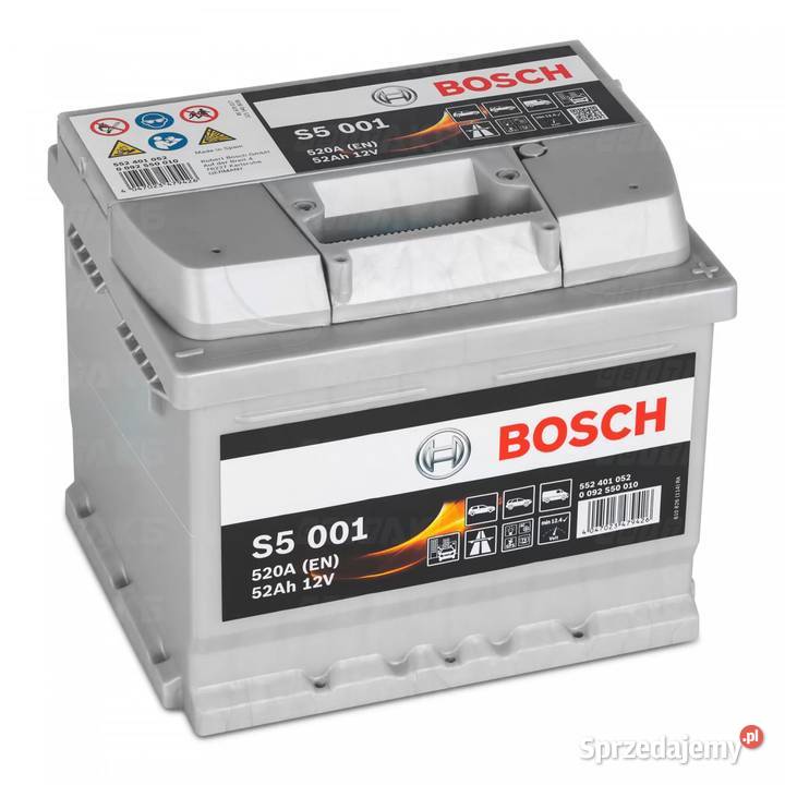 Akumulator Bosch 52Ah 520A EN S5001 PRAWY PLUS mazowieckie Warszawa