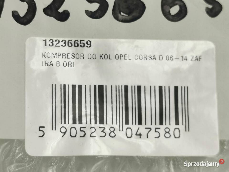 KOMPRESOR DO KÓŁ OPEL CORSA D 0614 ZAFIRA B ORI lubelskie