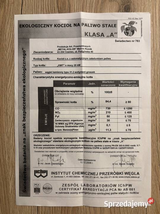 Piec z zasobnikiem na ekogroszek