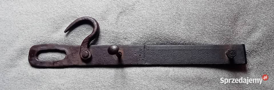 Stary kuty skobel drzwi lata 60e 70e Długość 405