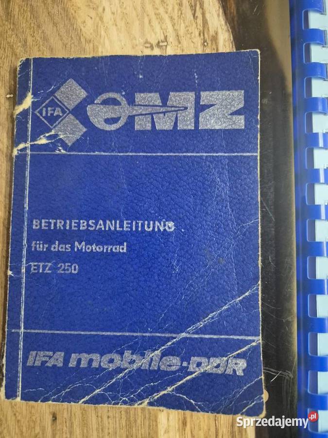 Mz etz 250 instrukcja obsługi książka napraw ddr Złocieniec