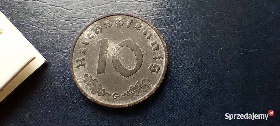 Stare monety 10 fenig 1941 G Niemcy Lesko
