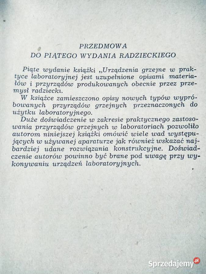 Urządzenia grzejne w praktyce laboratoryjnej mazowieckie Warszawa sprzedam