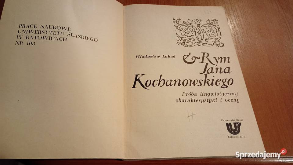 Rym Jana Kochanowskiego próba lingwistycznej miękka Gdańsk