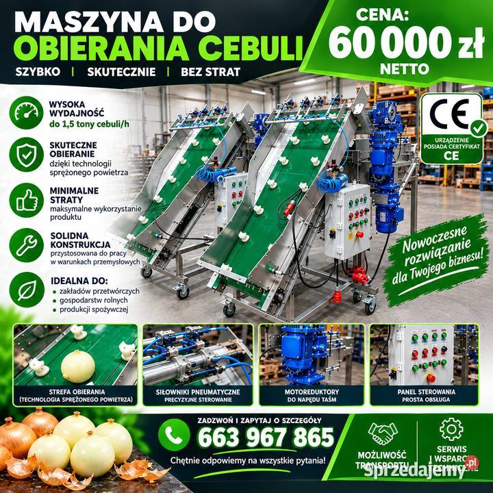 Maszyna do obierania Cebuli