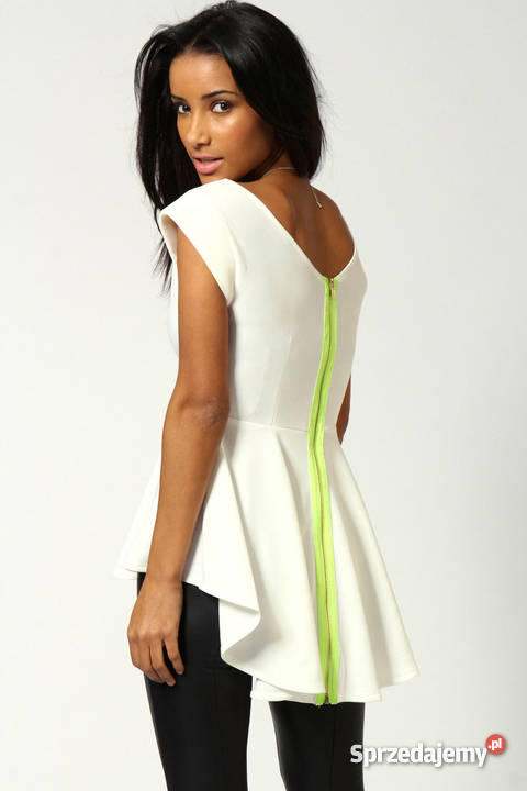 BLUZKA BASKINKA TUNIKA NEON FLUID ZŁOTY ZAMEK czarny łódzkie