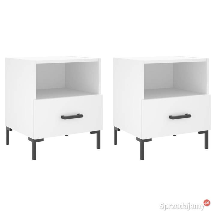 Szafki nocne 2 białe 40x35x475 WM827437 Warszawa