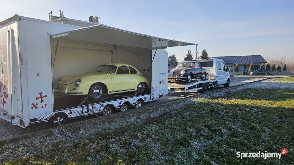 Bezpieczny transport krytą lawetą Kryta laweta