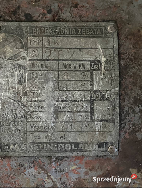 Przekładnia zębata reduktor żeliwny PRK126 Kędzierzyn-Koźle sprzedam