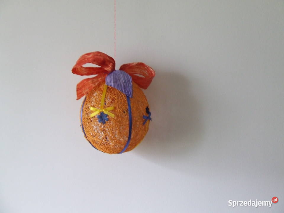 Dekoracyjne jajko wielkanocne pomarańczowe 16 20 Wielkanoc