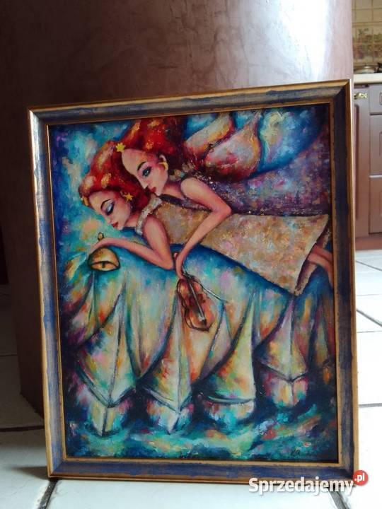 Obraz olejny ręcznie malowany abstrakcja warmińsko-mazurskie