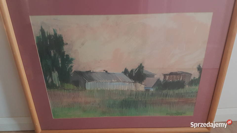 Artystyczny obraz malowany ręcznie kredką Obrazki i obrazy