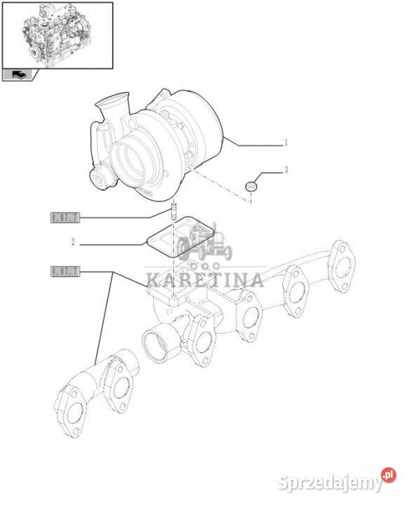 Holland T6010 Regen turbosprezarka 2856675R