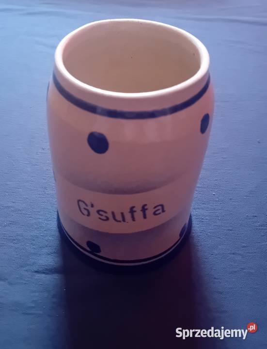 Ceramiczny kufel art deco Gsuffa ręcznie Koźminek sprzedam