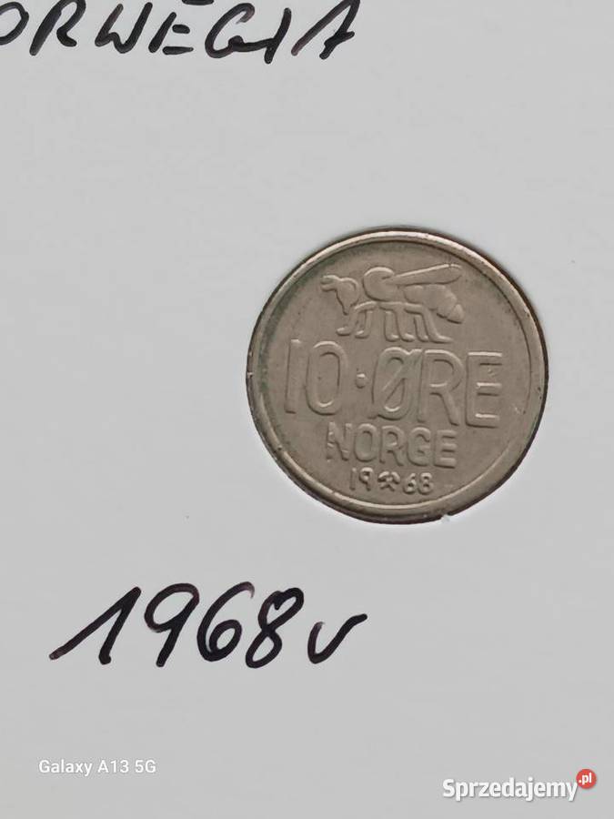 10 Ore Norwegia 1968 r Numizmatyka Konin